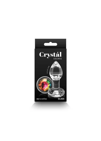 Стеклянная анальная пробка NS Novelties Crystal - Desires - Rainbow Gem - Small No Brand (398637023)