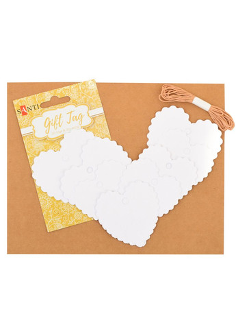 Набір крафт-тегів Ажурне серце 742561 20 шт Santi (364760322)