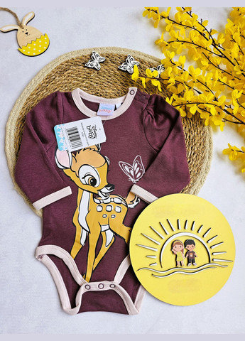 Бодіки та пісочники Bambi😍Боді з довгим рукавом набір з 2 шт😍Бодіки для новонародженних Disney Baby Боді (305211220)