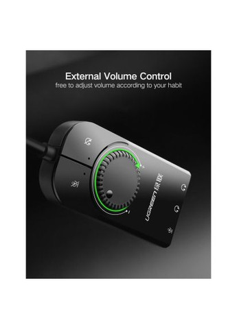 Звукова плата (40964) Ugreen CM129 black (369880558)