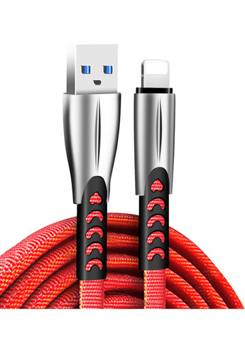 Кабель/шнур для Айфона (iPhone 11/12/13/14) Lightning, 1 метр, червоний, в нейлоновому обплетенні Colorway (355267361)