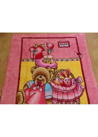 Плед з мікрофібри Мишко та зайчик (на рожевому) Elway (372713059)