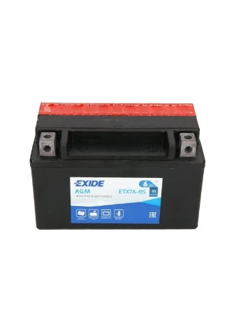 Аккумулятор мото 12 V 6 Ah 90 A (+/-) 150x87x93 (YTX7A-BS / ETX7A-BS) Exide (328443478)