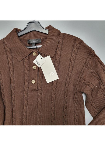 Коричневый демисезонный свитер 6771/004 Zara