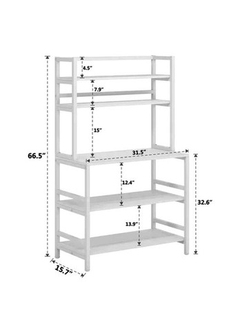 Стеллаж кухонный из дерева Холистер зефир (СТА-001820) No Brand (327866435)