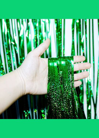 для фотозони з голограмою 1 м на 1 м зелений Jannet Дощик (316307142)