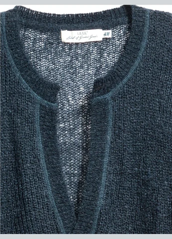 Синий джемпер с v-образным вырезом H&M