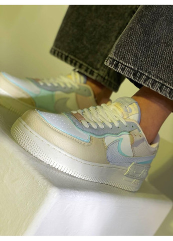 Бежеві Осінні кросівки чоловічі nike air force 1 shadow multicolor 2 найк аір форс 1 преміум No Brand