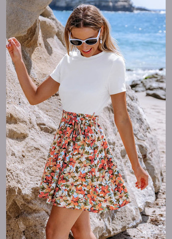 Белое повседневный платье CUPSHE с цветочным принтом