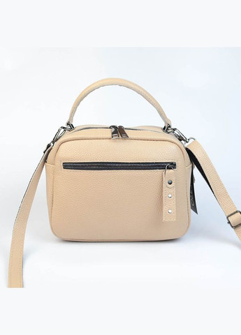 Пудровая маленькая женская молодежная кожаная сумка кросс-боди через плечо Serebro (322846269)