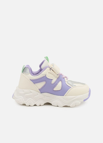 Молочные демисезонные кроссовки для девочки, на плоской подошве цвет молочный цб-00273939 Kimboo