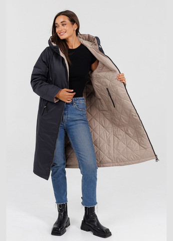 Бежевая зимняя пальто двустороннее Lora