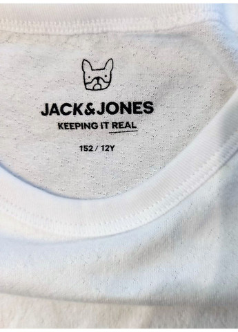 Белая летняя футболка белая для детей - 152см(12р) Jack & Jones