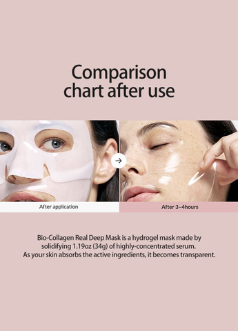 Набір гідрогелевих масок 4 види: з колагеном, гіалуроновою кислотою, вітаміном С, водоростями 34 г х 4 шт Biodance (345709002)