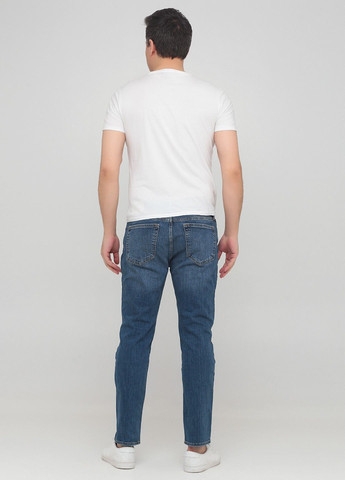Синие демисезонные джинсы slim straight af9114m Abercrombie & Fitch
