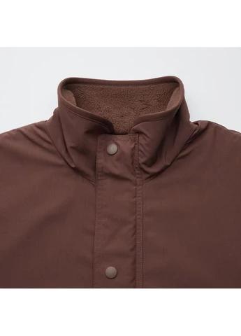 Коричневая куртка двусторонняя (462770) Uniqlo
