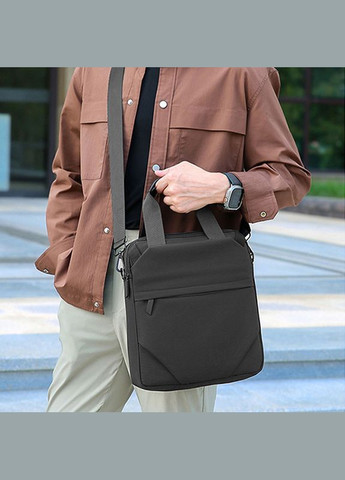 Сумка через плечо 809 Gray вместительная на несколько отделений с ручками 10 шт. Lesko (352011891)