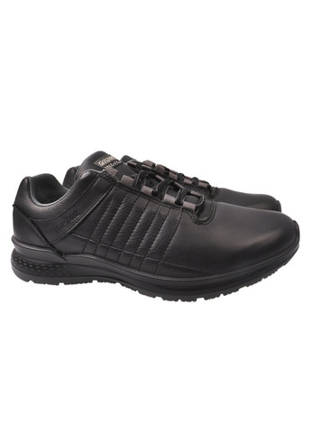 Чорні туфлі спорт чоловічі з натуральної шкіри, на низькому ходу, на шнурівці, чорні, італія gri sport Grisport 82-20/24DTS