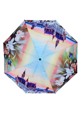 Синьо-жовта парасолька складна 813-03 напівавтомат синьо-жовтий Lantana середня система антивітер (345647189)