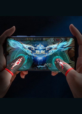 Игровые напальчники Talons (the King of Fighters) с красным манжетом для игры на телефоне смартфоне Gamesir (322400854)