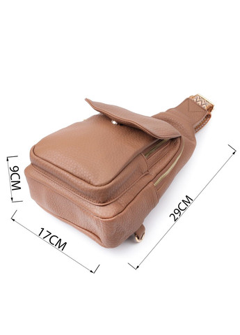 Практичная женская сумка с одной лямкой через плечо из крупнозернистой экокожи 17х29х9 см Vintage (315872676)