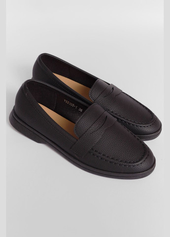 Туфлі-лофери жіночі чорного кольору Let's Shop (292548810)