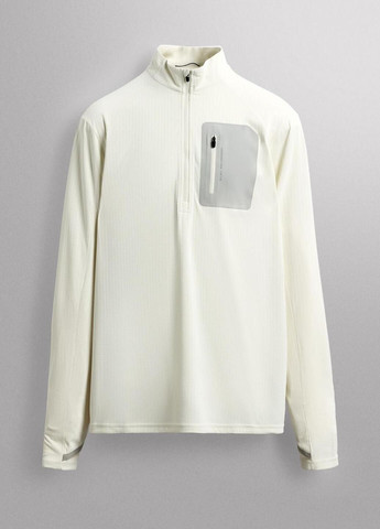 Лонгслів Zara однотонний молочний