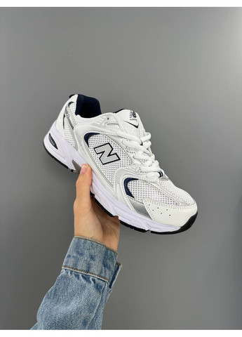 Белые демисезонные мужские кроссовки New Balance 530 White Silver Navy MR530SG Нью Беланс 530