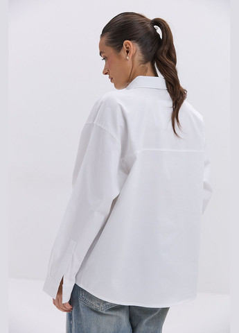 Жіноча сорочка oversize чорна з накладними кишенями Arjen (324392558)