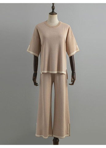 Жіночий літній брючний костюм Бежевий Number Nine (363261677)