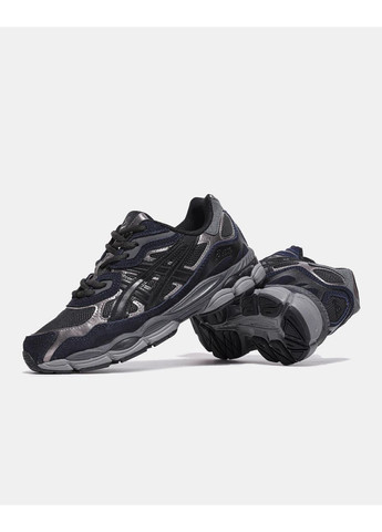 Сірі Осінні кросівки чоловічі asics gel nyc graphite grey black асікс гель нюк No Brand