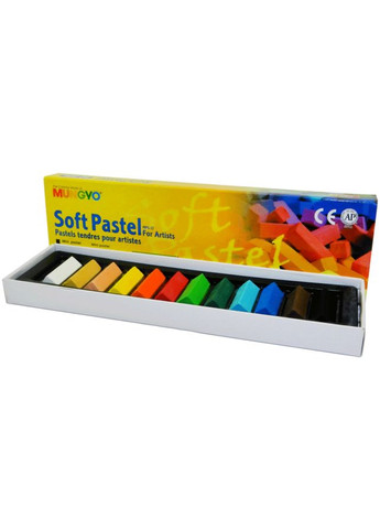 Пастель сухая 1/2 мягкая 12цв квадратная MPS-12 Mungyo (362581400)