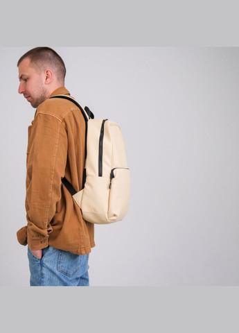 Повседневный рюкзак из экокожи бежевого цвета с отделением под ноутбук ToBeYou X (293247104)