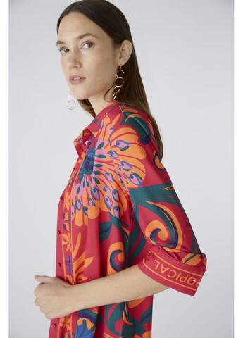 Комбінована літня жіноча блуза різнокольорова Oui