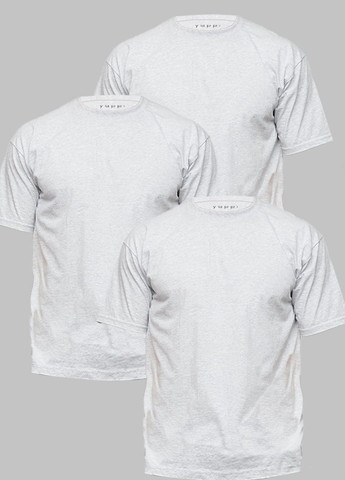 Сіра набір чоловічих футболок pack сірий 3шт YAPPI