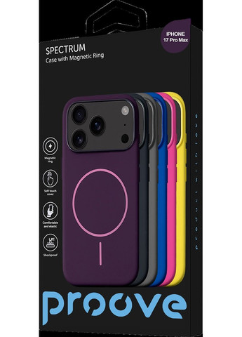 Чохол Spectrum Case with Magnetic Ring iPhone 17 Pro Max (grape purple) Proove (372465507)