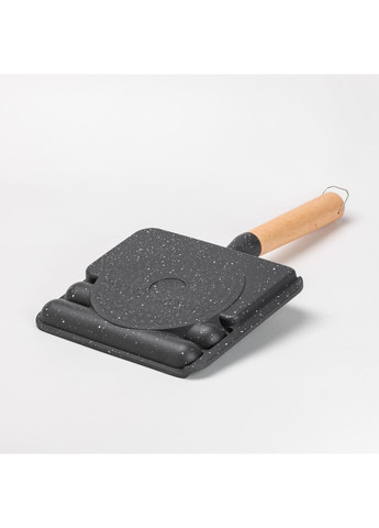 Сковорода прямокутна на 3 секції пательня з антипригарним покриттям для всіх плит сіра No Brand (367724367)