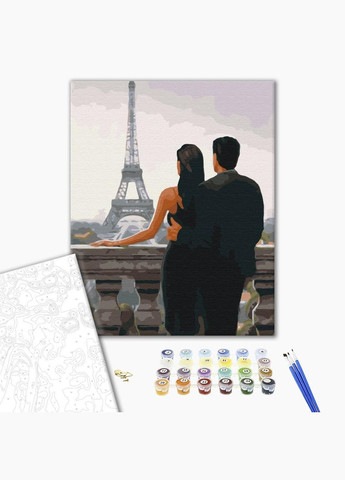 Картина по номерам Желаемый Париж BS30669, картина в цифрах Любовь, Раскраска для взрослых 40х50см Brushme (322777496)