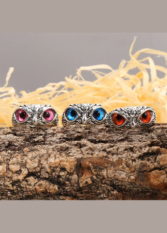 Каблучка у вигляді Сокола або Сови з яскравими синіми очима розмір регульований Fashion Jewelry (289355716)