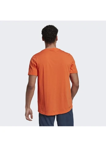 Оранжевая футболка designed to move logo tee orange hm4802 adidas