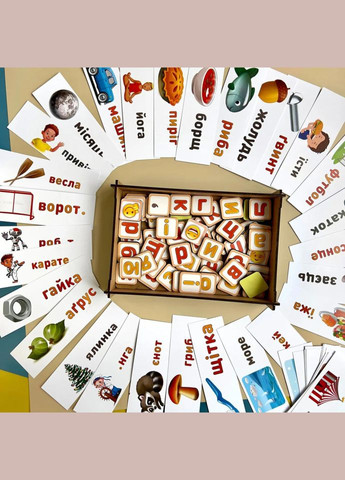 Планшет для дівчаток "Збери слово за картинкою" (ПСД199-УКР) PSD199-UKR українською мовою Ubumblebees (306453761)