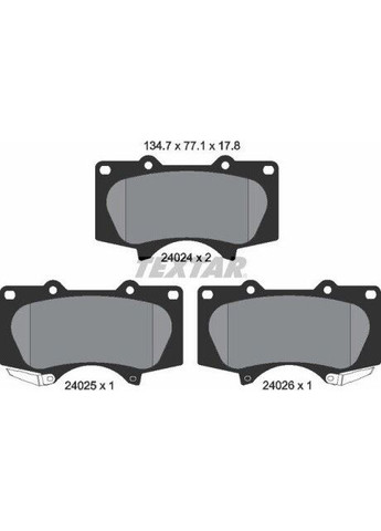 Колодки тормозные (передние) Toyota Land Cruiser/Lexus GX 02-10 (Sumitomo) 2402401 UA63 Textar (339640881)