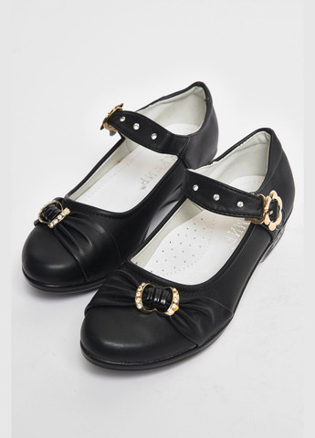 Черные туфли для девочки черного цвета Let's Shop