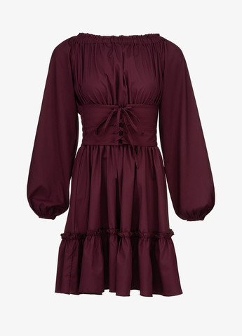 Бордовое повседневный платье On me