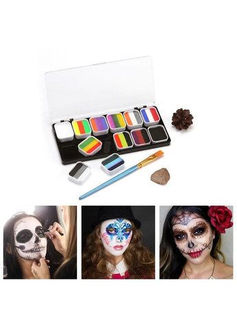 Аквагрим для бодиарта набор 32 цвета и 2 кисточки. Poetry Shadow (302242961)