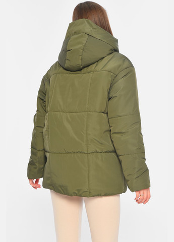 Оливкова (хакі) демісезонна куртка жіноча демісезонна кольору хакі Let's Shop