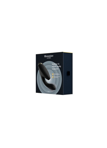 Подвійний вакуумний кліторальний стимулятор з вібрацією Duo 2 - Black, незалежні мотори Womanizer (360967860)