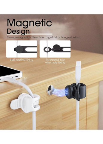 Фіксатор-стяжка для кабелю органайзер тримач 20 шт Чорний REO (355889240)