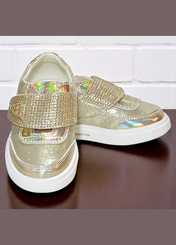 Золоті осінні ортопедичні кросівки на липучці для дівчинки вістеп Weestep