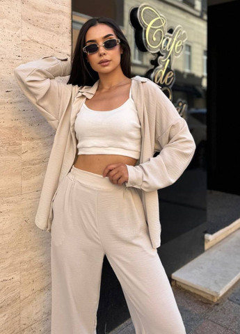 Костюм-двойка: свободная рубашка и брюки палаццо Україна (328432644)